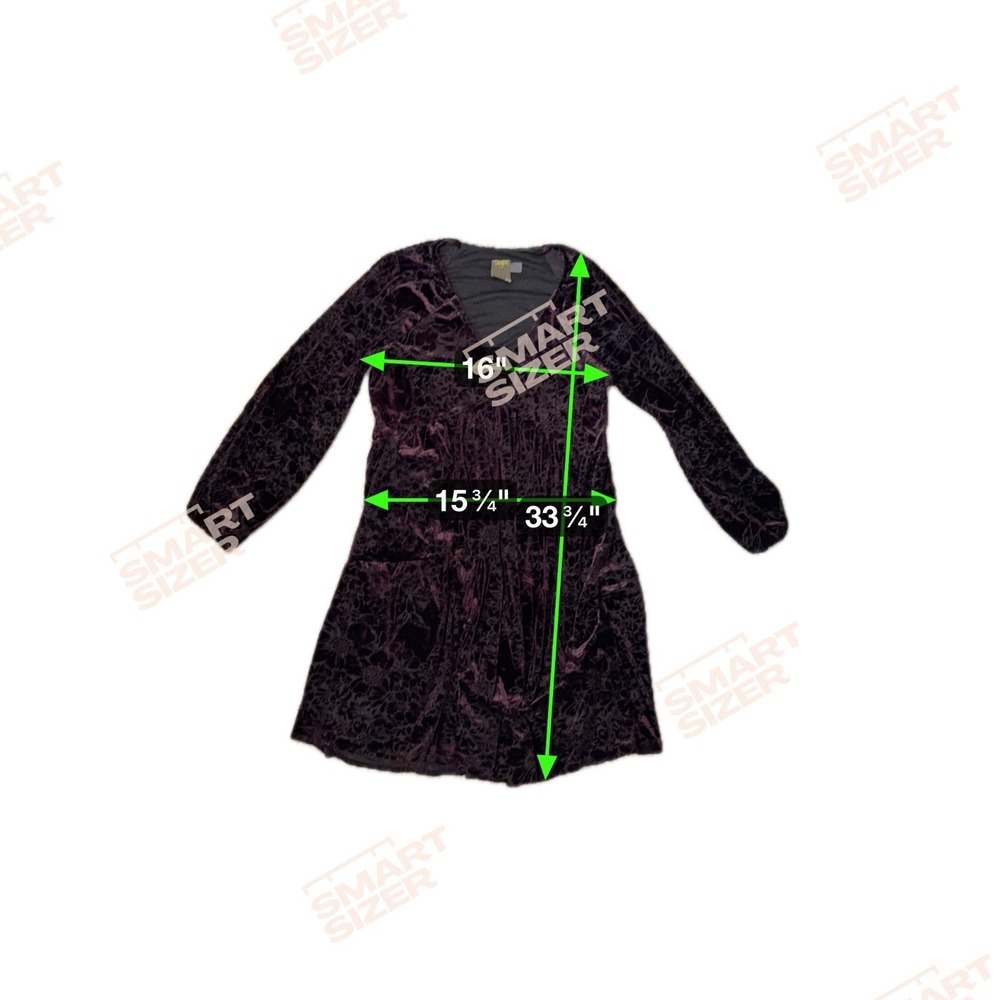 Taylor Y2K Babydoll Mini Dress Size 6 Burnout Velvet 2000s Retro Funky Hippie - Picture 7 of 7